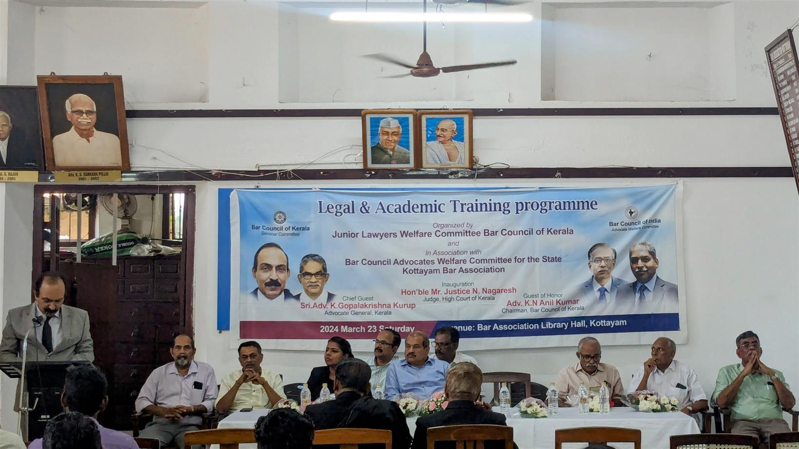 Legal & Academic Training programme organized by Junior Lawyers Welfare Committee Bar Council of Kerala in
assocation  Kottayam Bar Association