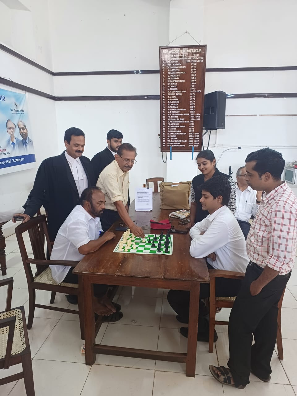 Chess final game at Kottayam Bar Association