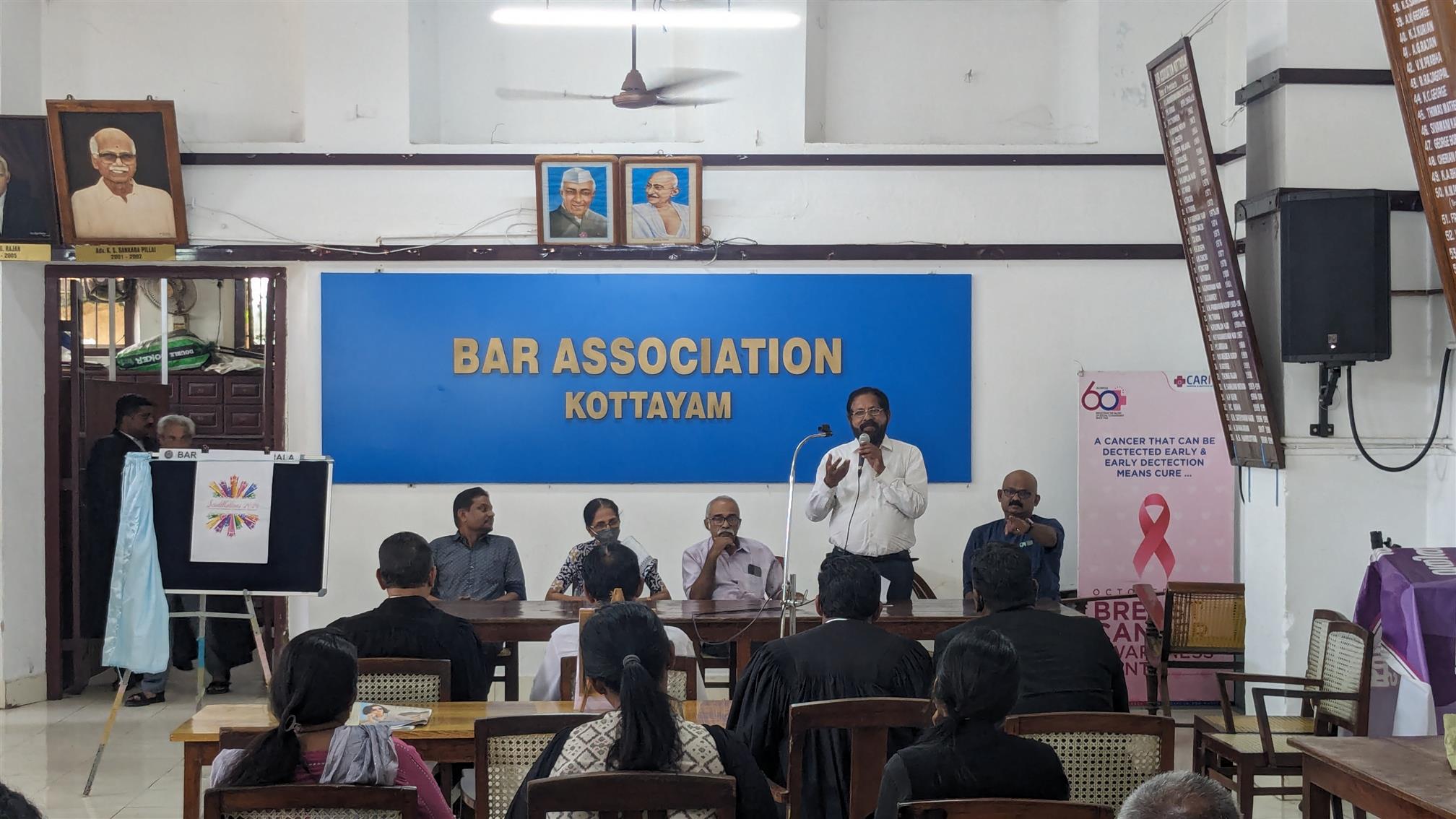 Adv. Sreekumar G (Creator of Annual Day Logo) at Logo launch function